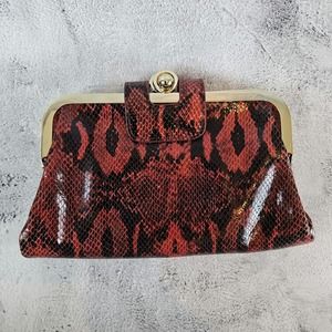 Red snakeskin clutch wallet bag‎ from Kate Landry